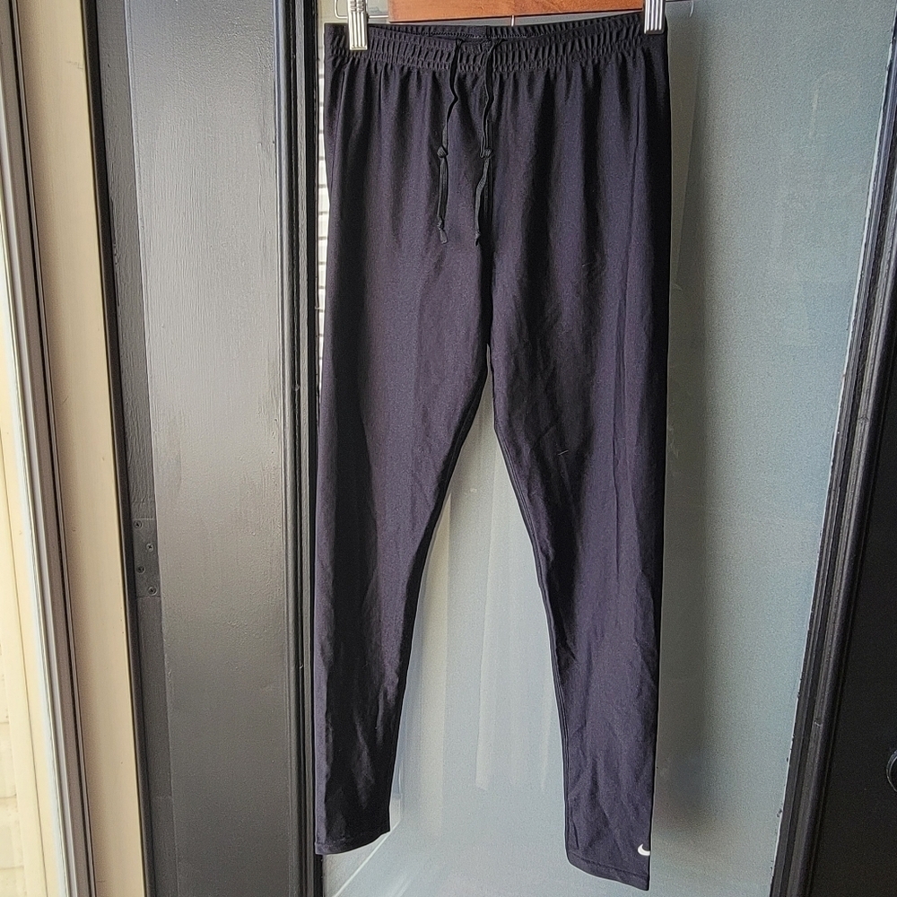 Nike Athletic Wear RN# 56323 Men's Jogger Running Pants M Black Logo Drawstring - Picture 2 of 8